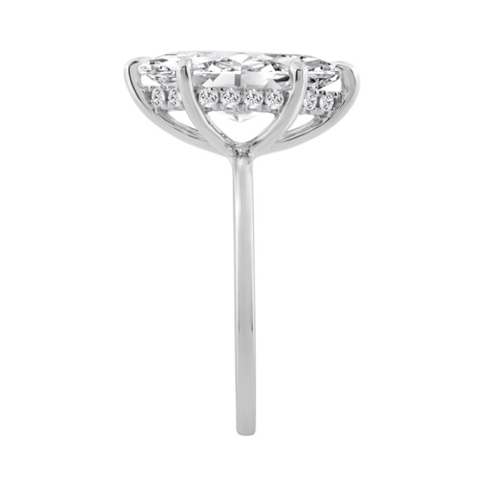 14K WHITE GOLD 3 1/6CT MARQUISE DIAMOND LADIES RING (CENTER STONE MARQUISE DIAMOND 3.00CT) - Image 2