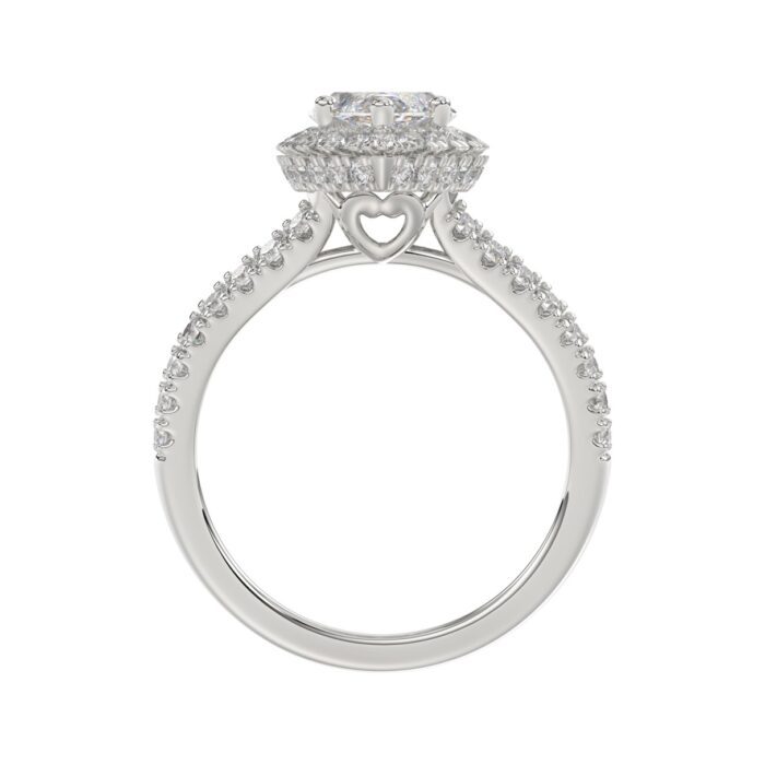 14K WHITE GOLD 3.00CT ROUND/MARQUISE DIAMOND LADIES RING (CENTER STONE MARQUISE DIAMOND 2CT) - Image 5