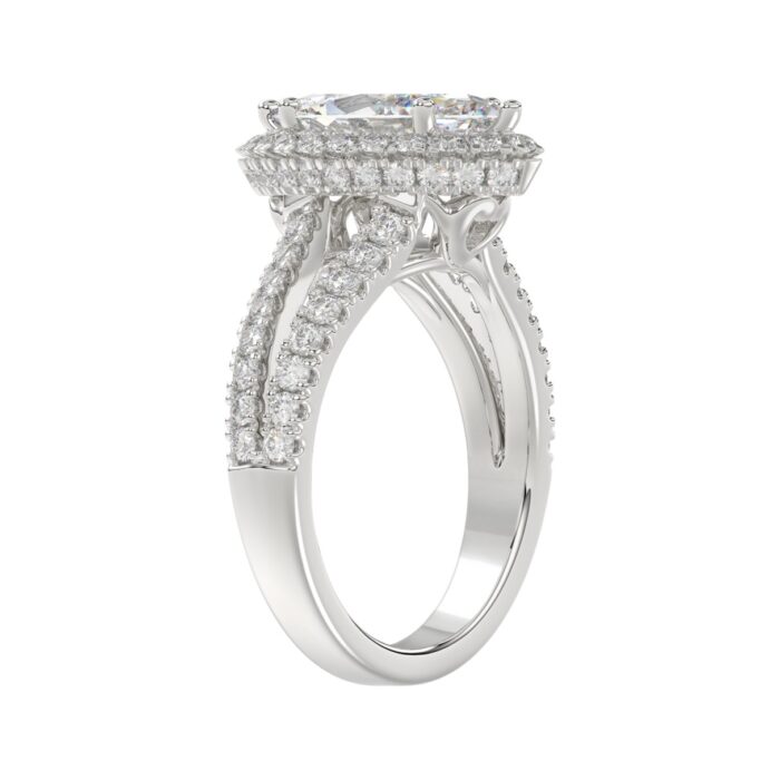 14K WHITE GOLD 3.00CT ROUND/MARQUISE DIAMOND LADIES RING (CENTER STONE MARQUISE DIAMOND 2CT) - Image 4