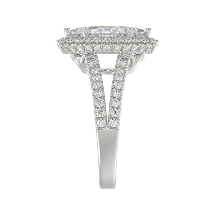 14K WHITE GOLD 3.00CT ROUND/MARQUISE DIAMOND LADIES RING (CENTER STONE MARQUISE DIAMOND 2CT) - Image 3