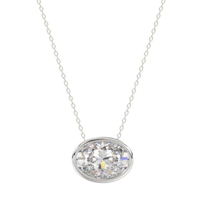 20909743_EC-117954W-1214x1214.jpg LADIES SOLITAIRE PENDANT 1CT OVAL DIAMOND 14K WHITE GOLD - Image 1
