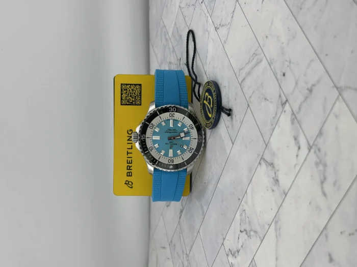 Breitling Superocean Automatic Turquoise Dial on Rubber Strap Ref. A17376211L2S2 with Card 2026 - Image 7