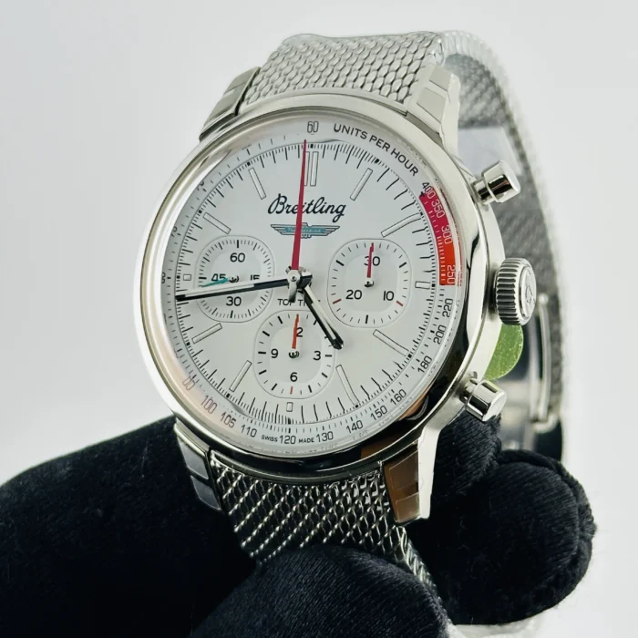 Breitling Top Time White Dial on Mesh Steel Ref. AB0176 with Card 2026 - Image 3