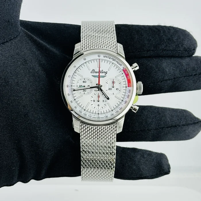 Breitling Top Time White Dial on Mesh Steel Ref. AB0176 with Card 2026 - Image 2