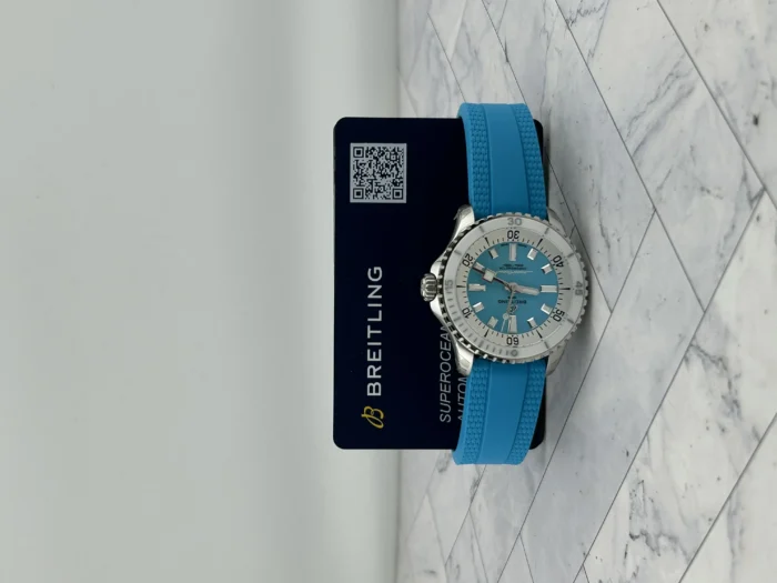 Breitling Superocean Automatic Turquoise Dial on Rubber Strap Ref. A17377211C1S1 with Card 2026 - Image 7