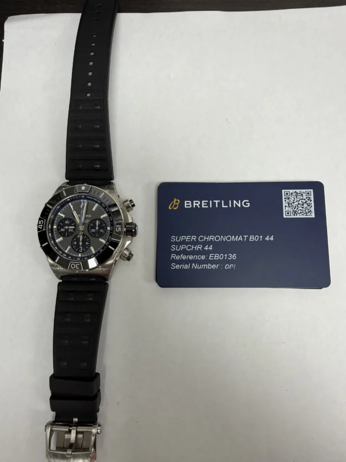 Breitling Super Chronomat B01 Anthracite Dial on Rubber Strap Ref. EB0136251M1S1 with Card 2026 - Image 6