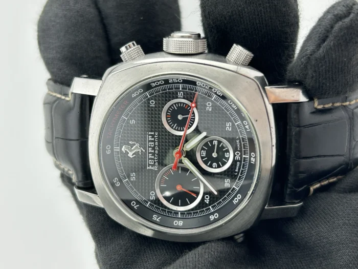 Panerai Ferrari Chrono Rattrappante Black Dial on Leather Strap Ref. FER00005 - Image 2