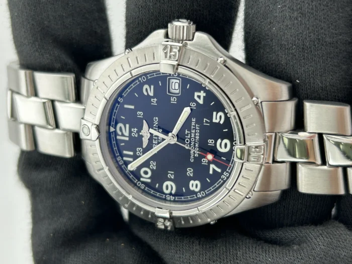 Breitling Colt Cronometre Black Arabic Numerals Dial on Stainless Steel Bracelet Ref. A74350 with Papers - Image 3