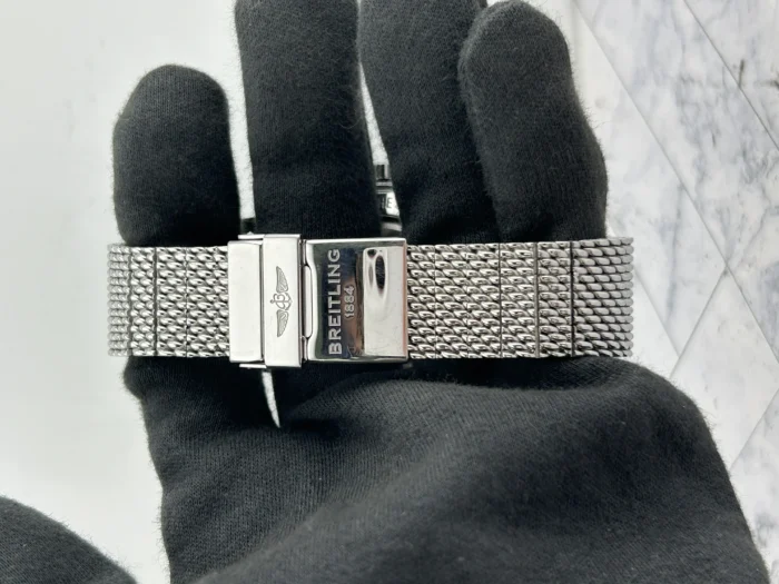 Breitling Transocean Black Dial on Woven Steel Ref. AB0152 with Papers 2012 - Image 3