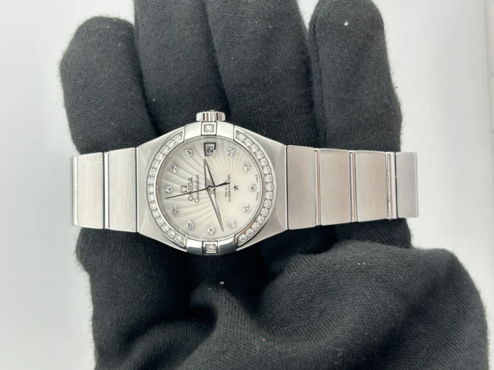 OMEGA Constellation White M.O.P. Diamond Dial on Steel Ref. 123.15.27.20.55.001 with Card 2022 - Image 2