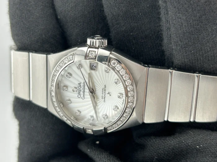 OMEGA Constellation White M.O.P. Diamond Dial on Steel Ref. 123.15.27.20.55.001 with Card 2022 - Image 3
