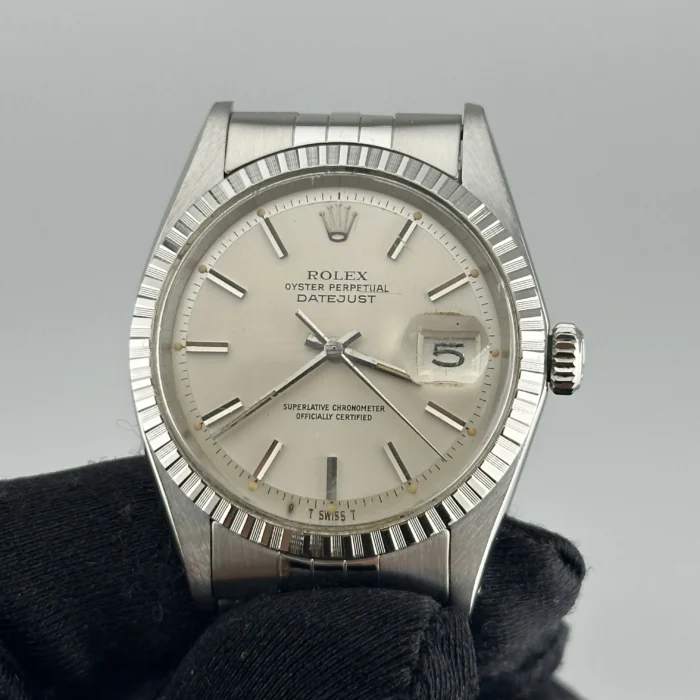 Rolex Datejust Silver Stick Dial on D-Link Jubilee Bracelet Ref. 1603 - Image 2