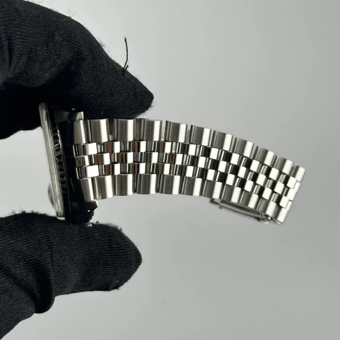 Rolex Datejust Silver Stick Dial on D-Link Jubilee Bracelet Ref. 1603 - Image 4