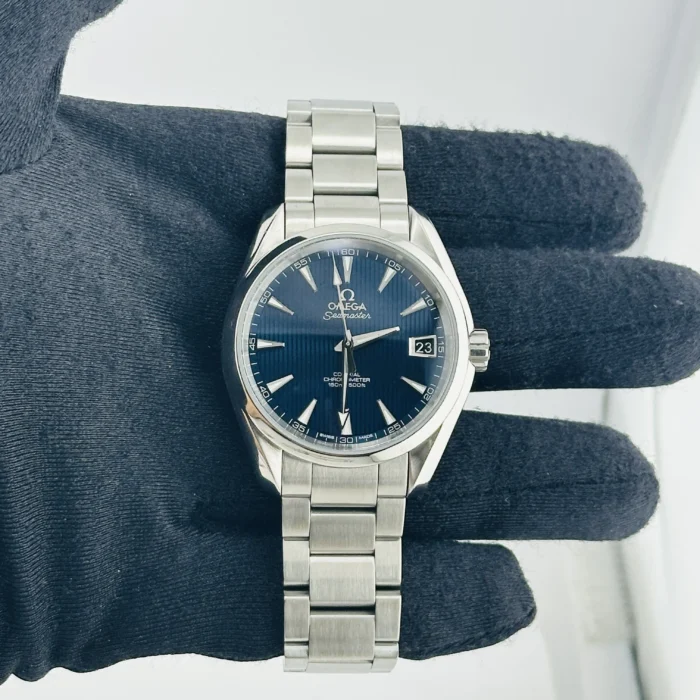Omega Seamaster Aqua Terra Blue teak vertical pattern Dial on Stainless Steel Bracelet Ref. 231.10.39.21.03.001 - Image 2