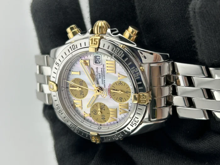 Breitling Chrono Cockpit White M.O.P. Dial on Stainless Steel Ref. B13357 with Papers 2005 - Image 2