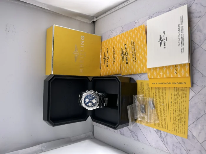 Breitling Superocean Blue / Luminous Hands Dial on Bracelet Ref. A13340/A111C16PRS with Papers 2006 - Image 7