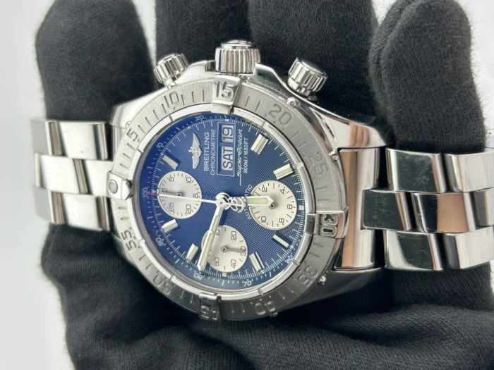 Breitling Superocean Blue / Luminous Hands Dial on Bracelet Ref. A13340/A111C16PRS with Papers 2006 - Image 3