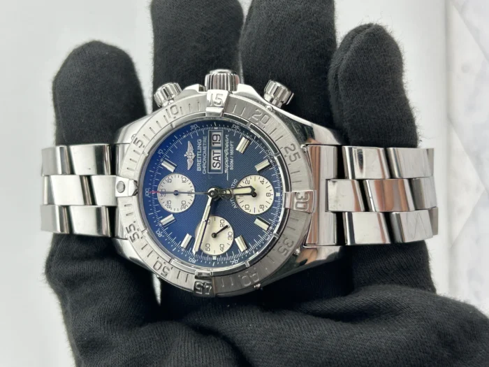Breitling Superocean Blue / Luminous Hands Dial on Bracelet Ref. A13340/A111C16PRS with Papers 2006 - Image 2