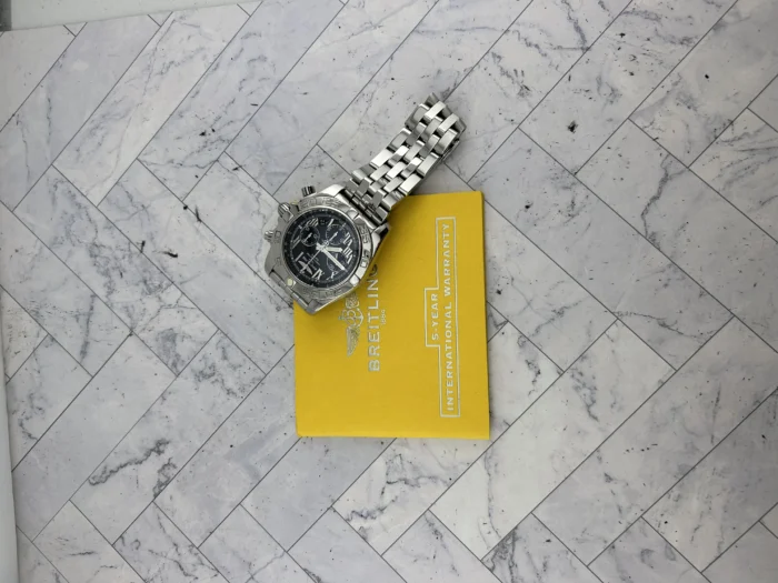 Breitling Chronomat Black Dial on Stainless Steel Bracelet Ref. A011B56PA with Papers 2012 - Image 6