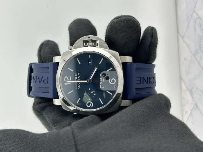 Panerai Panerai Luminor Marina Blue Dial on Leather Strap Ref. PAM01313 with Card 2021 - Image 2