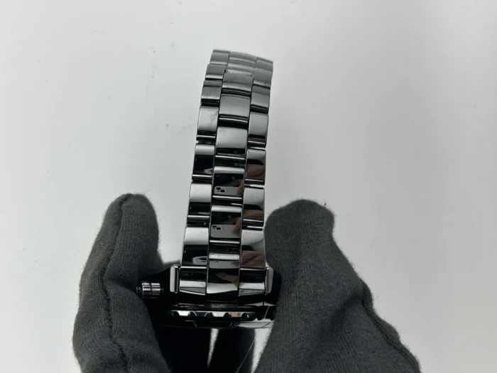 Chanel Ceramic Chronograph J12 Ceramic Automatic Black Dial on Deployment buckle Ceramic Ref. H0940 with Papers 2002 - Image 5
