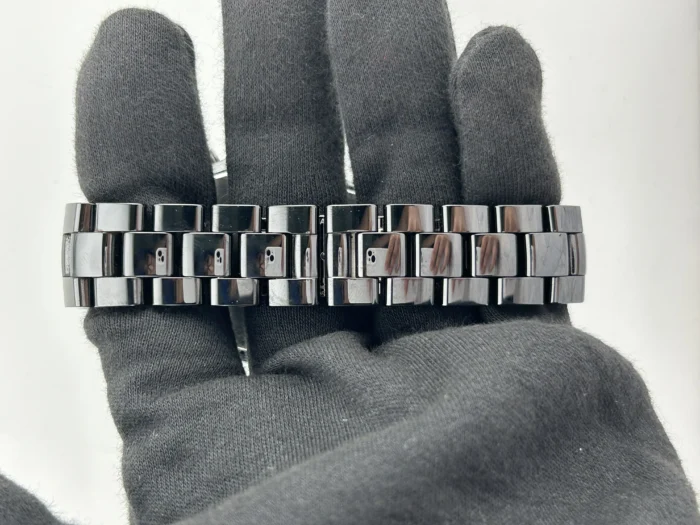 Chanel Ceramic Chronograph J12 Ceramic Automatic Black Dial on Deployment buckle Ceramic Ref. H0940 with Papers 2002 - Image 4