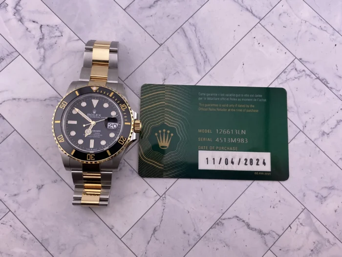 Rolex Submariner Black Dial on Oyster Bracelet Ref. 126613LN with New Style Card (green) 2024 - Image 7