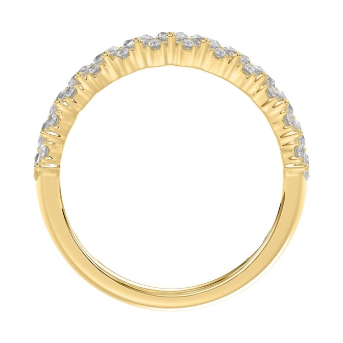 14K YELLOW GOLD 1 1/2CT ROUND/MARQUISE DIAMOND LADIES BAND - Image 2