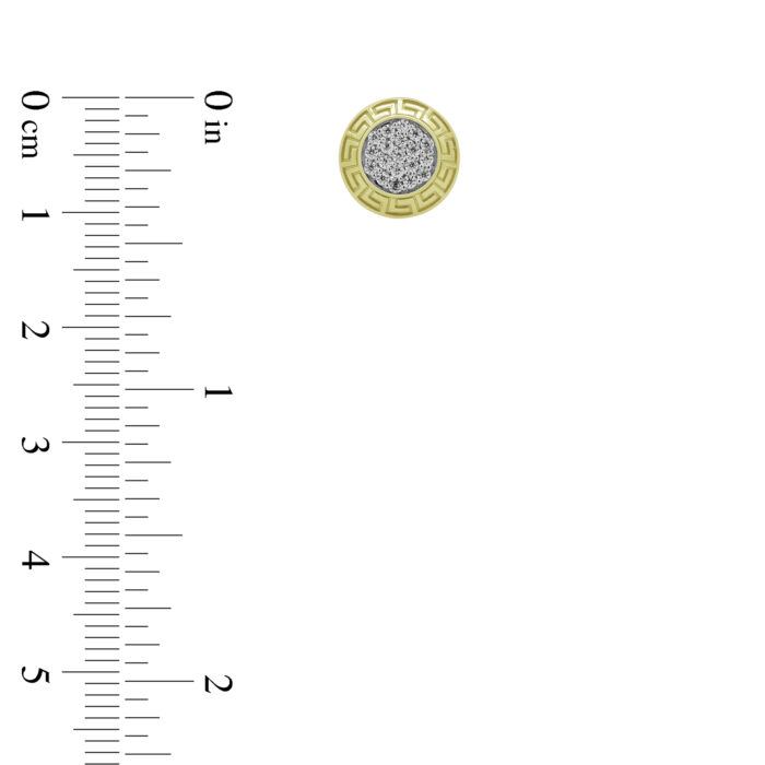 LADIES EARRINGS 0.25CT ROUND DIAMOND 10K YELLOW GOLD - Image 5