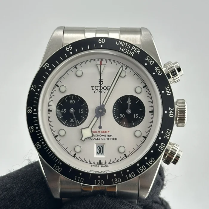 Tudor Black Bay Chrono Opaline Panda Dial Dial on Stainless Steel Bracelet Ref. M79360N-0002 with Papers 2021 - Image 3
