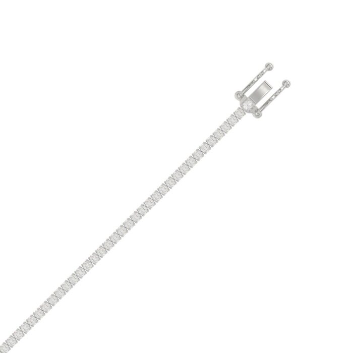 14K White Gold 2.00CT Round Diamond Four-Prong Tennis Bracelet For Women Classic Diamond Bracelet - Image 2
