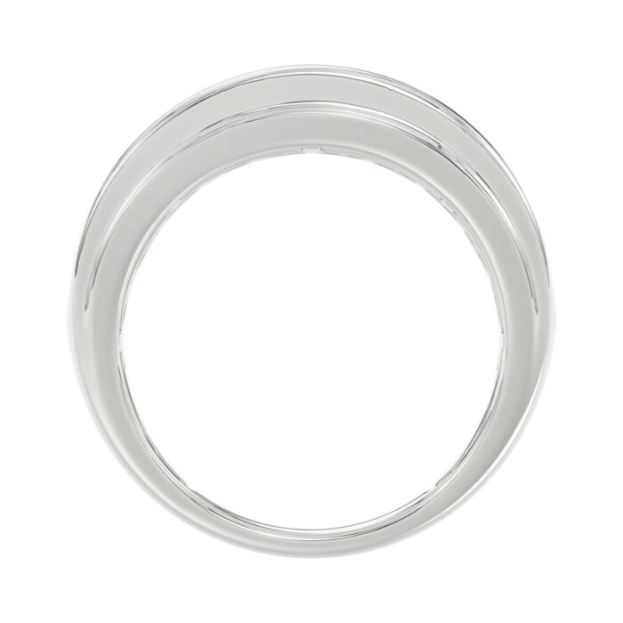 Elegant 14K White Gold 3.00Ct Men's Round Cut Lab Grown Diamond Band - Image 2