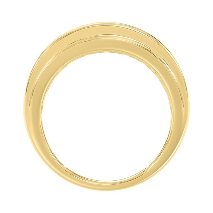 Elegant 14K Yellow Gold 3.00Ct Men's Round Cut Lab Grown Diamond Band - Image 2