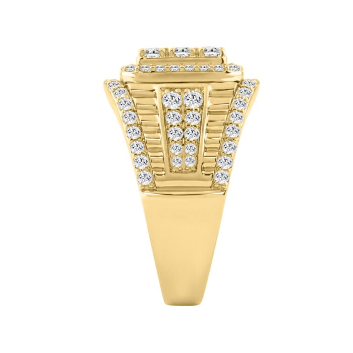 14K YELLOW GOLD 2.00CT ROUND DIAMOND MEN'S RING - Image 3
