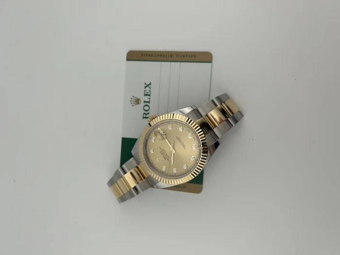 Rolex Datejust 41 Champagne Diamond Dial on Oyster Ref. 126333 with Card 2017 - Image 7