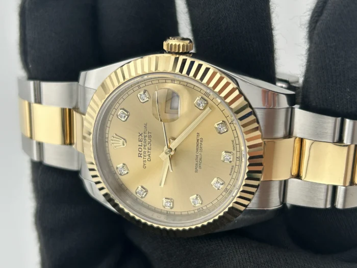 Rolex Datejust 41 Champagne Diamond Dial on Oyster Ref. 126333 with Card 2017 - Image 3