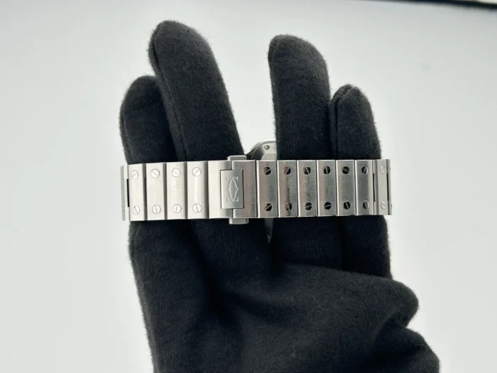Cartier Santos Silver Roman Dial on Stainless Steel Bracelet Ref. 4075/WSSA0010 with Card - Image 4