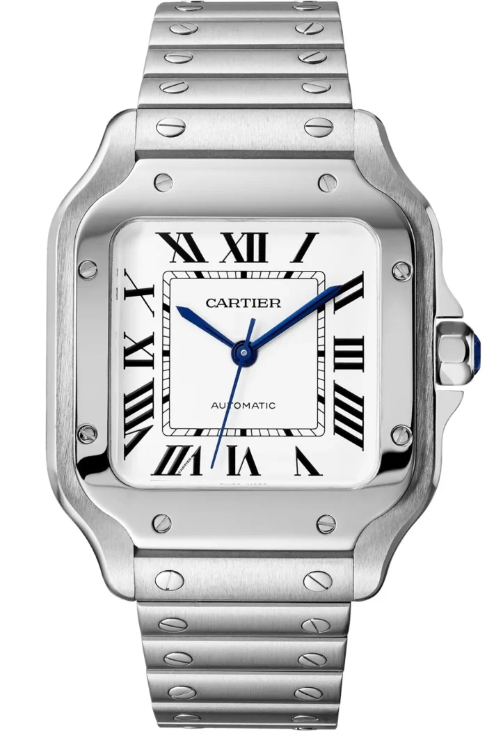 Cartier Santos Silver Roman Dial on Stainless Steel Bracelet Ref. 4075/WSSA0010 with Card - Image 1