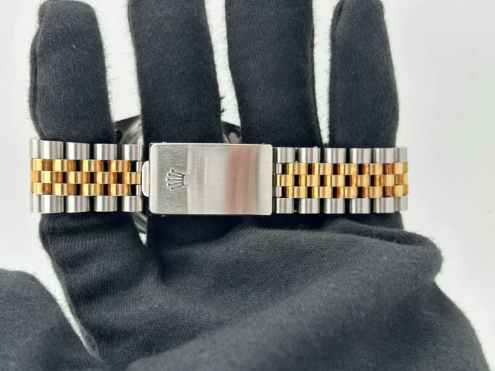 Rolex Datejust Champagne Stick Dial on D-Link Jubilee Ref. 16233 with Papers 1994 - Image 4