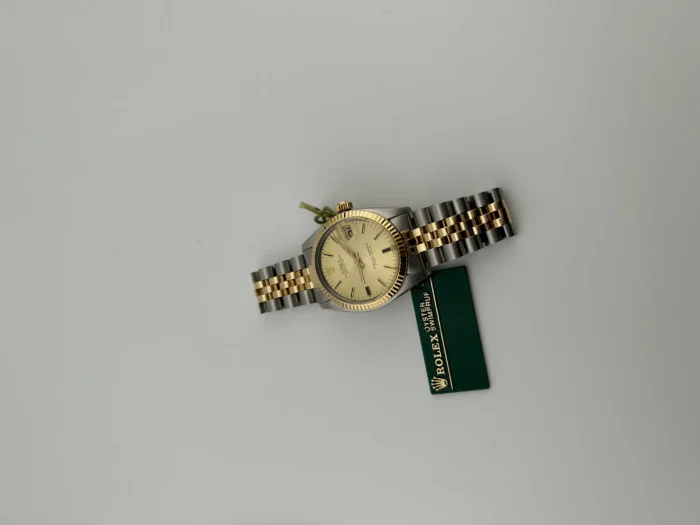Rolex Datejust Champagne Stick Dial on D-Link Jubilee Bracelet Ref. 68273 - Image 7