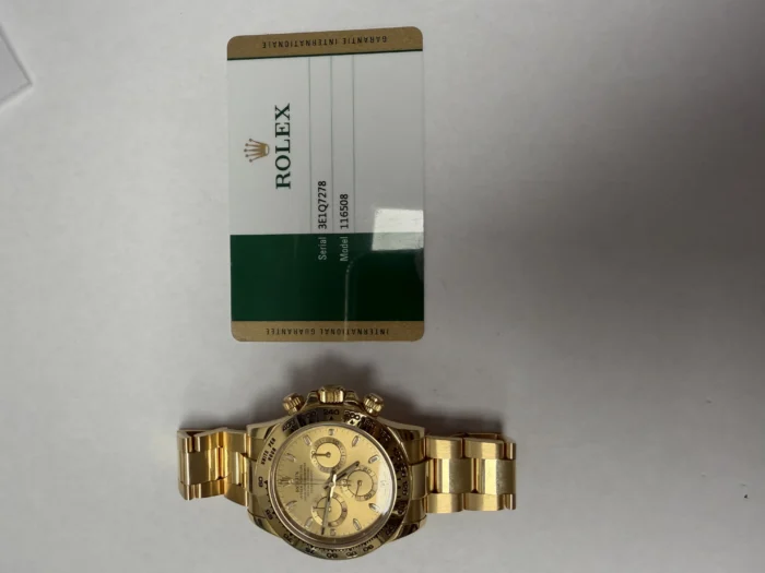 Rolex Daytona Champagne Index Dial on Oyster Ref. 116508 with New Style Card (White) 2016 - Image 5