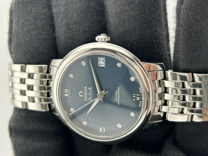 Omega De Ville Prestige Diamonds Blue Dial on Bracelet Ref. 424.10.33.20.53.001 with Card 2021 - Image 3