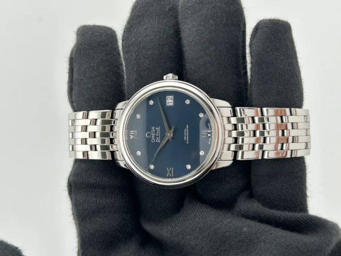 Omega De Ville Prestige Diamonds Blue Dial on Bracelet Ref. 424.10.33.20.53.001 with Card 2021 - Image 2