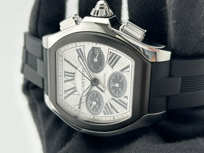 Cartier Roadster White Roman Dial on Black Rubber Band Ref. RW6206020 - Image 3