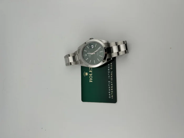Rolex Datejust Mint Green Index Dial on Oyster Bracelet Ref. 126300 with Card (New Style Green) 2025 - Image 7