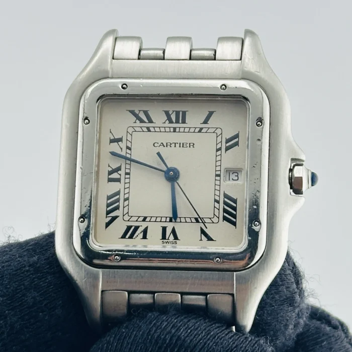 Cartier Panthere Jumbo Silver Roman Dial on Stainless Steel Bracelet Ref. 1300 - Image 3