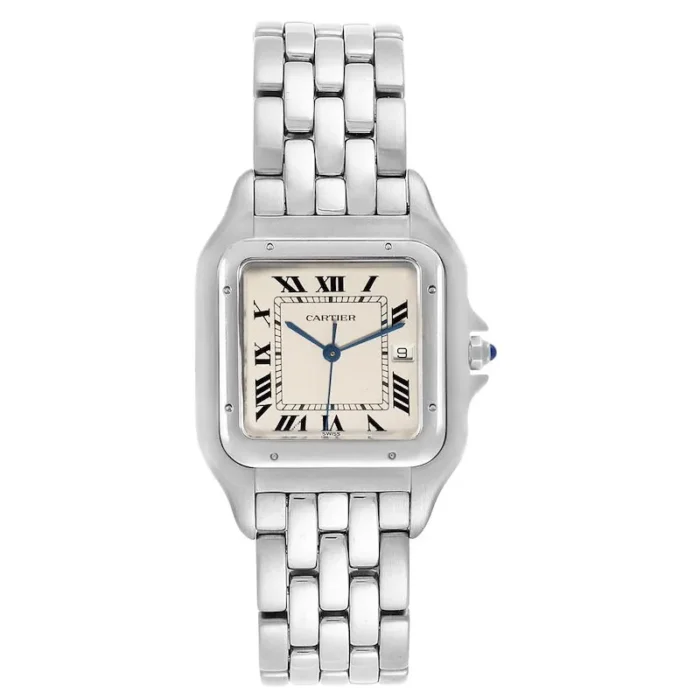 Cartier Panthere Jumbo Silver Roman Dial on Stainless Steel Bracelet Ref. 1300 - Image 1