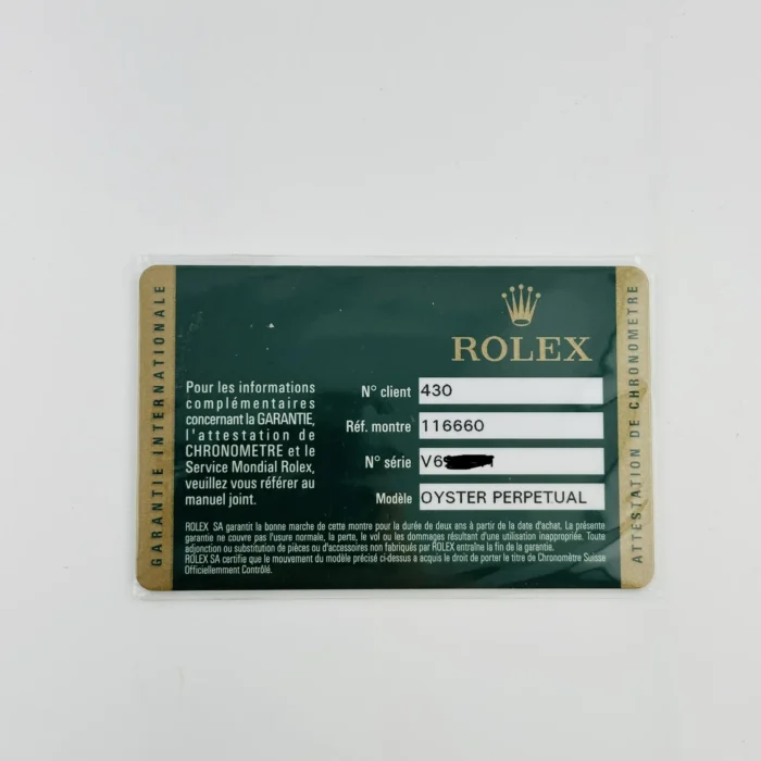 Rolex Sea-Dweller Deepsea Black Dial on Oyster Bracelet Ref. 116660 with Card (Old Green) 2009 - Image 7