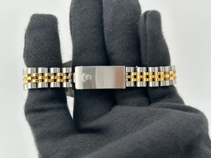 Rolex Datejust Lady Champagne Stick Dial on 2-Tone D-Link Jubilee Ref. 69173 - Image 3
