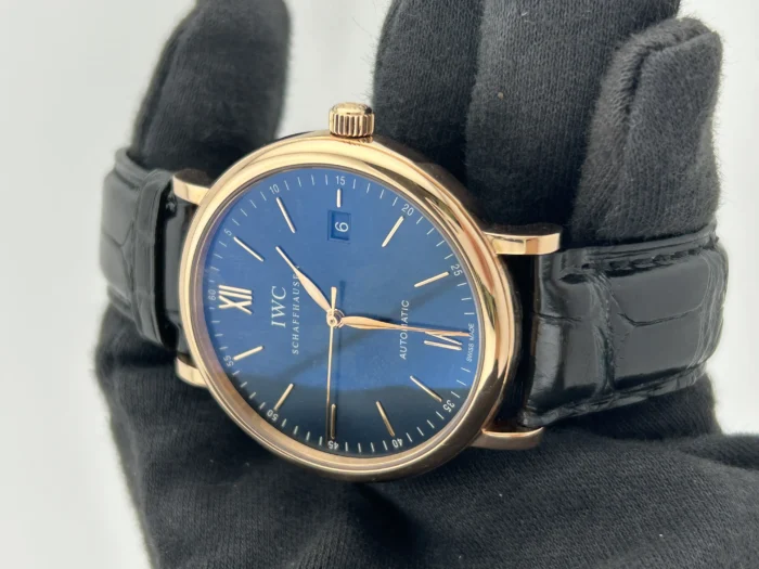 IWC Portofino Blue Dial on Leather Strap Ref. IW356522 with Card 2021 - Image 3